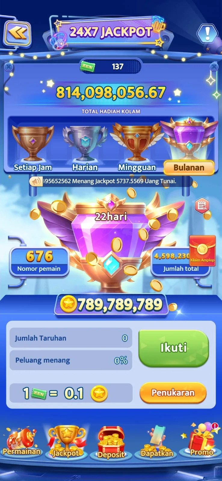 Tampilan RTP slot BNI789